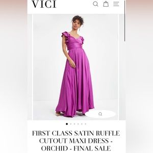 Vici Satin Ruffle Dress